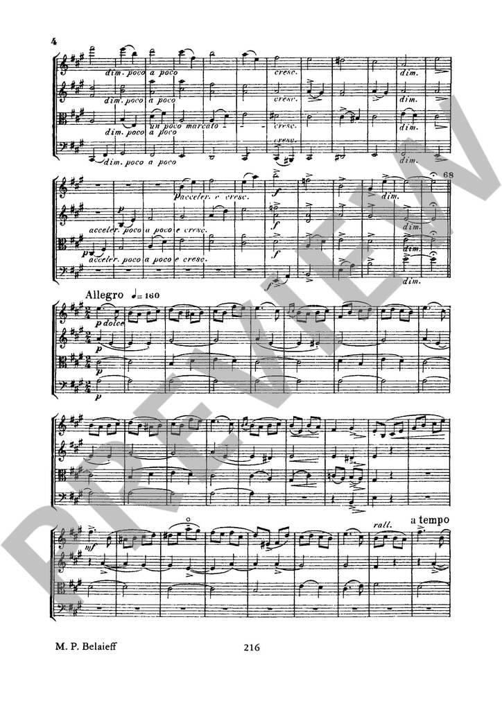 Streichquartett Nr. 1 A-Dur